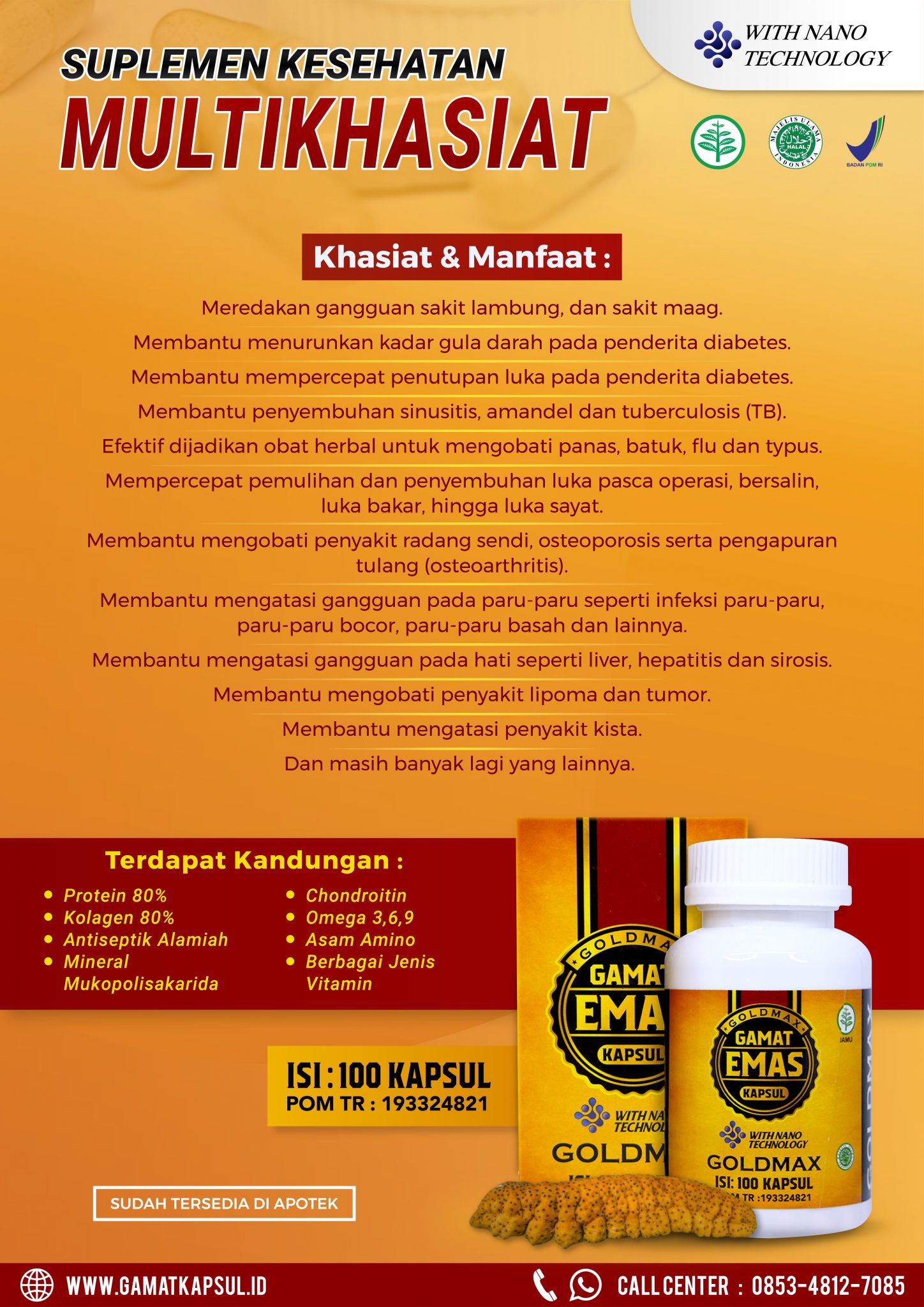 Goldmax Gamat Emas Kapsul – Toko Acep Herbal Official